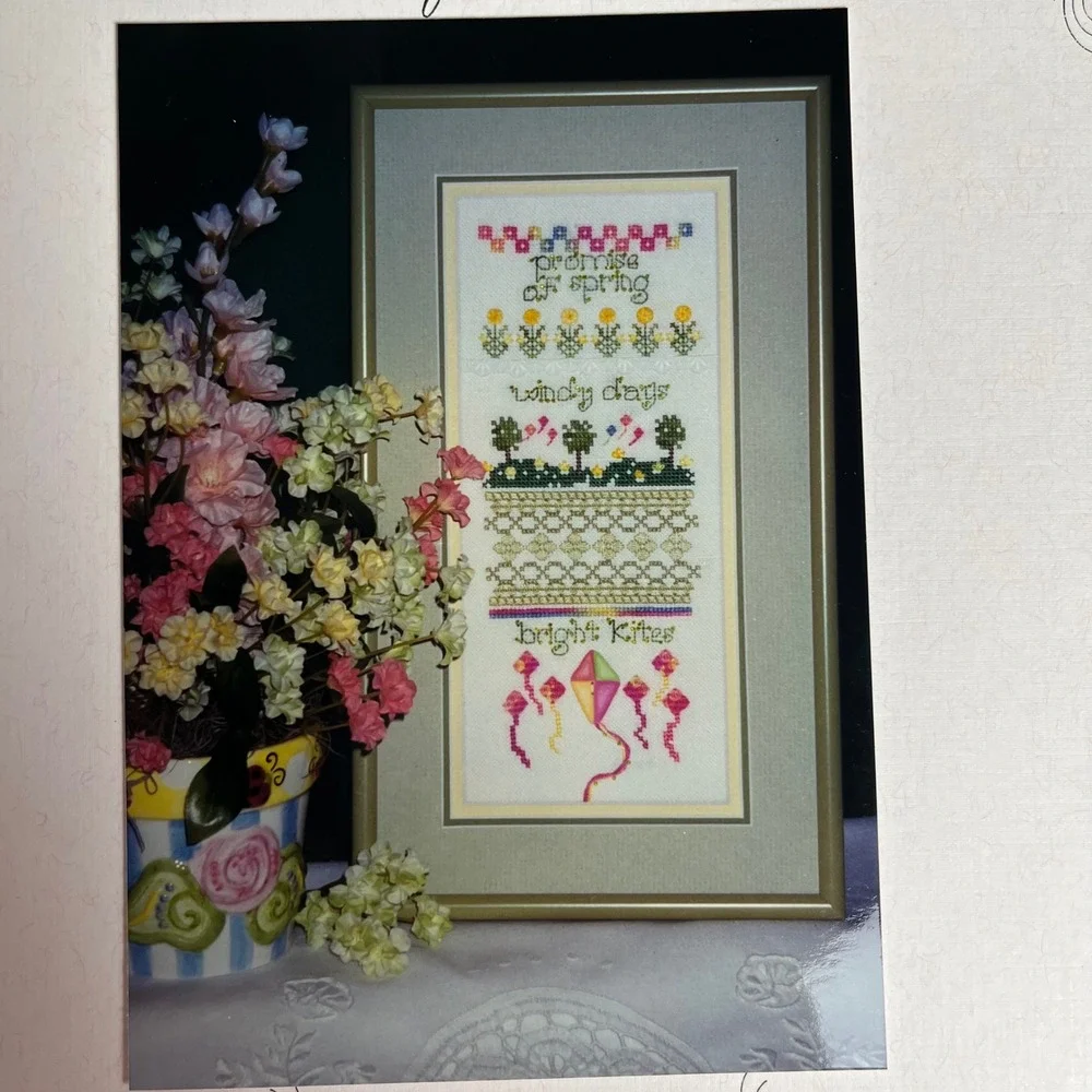 M is for March Cross Stitch Kit Elegant Designs‎ Needlepoint Spring